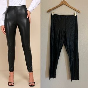 Black Vegan Leather High-Waisted Leggings NWOT